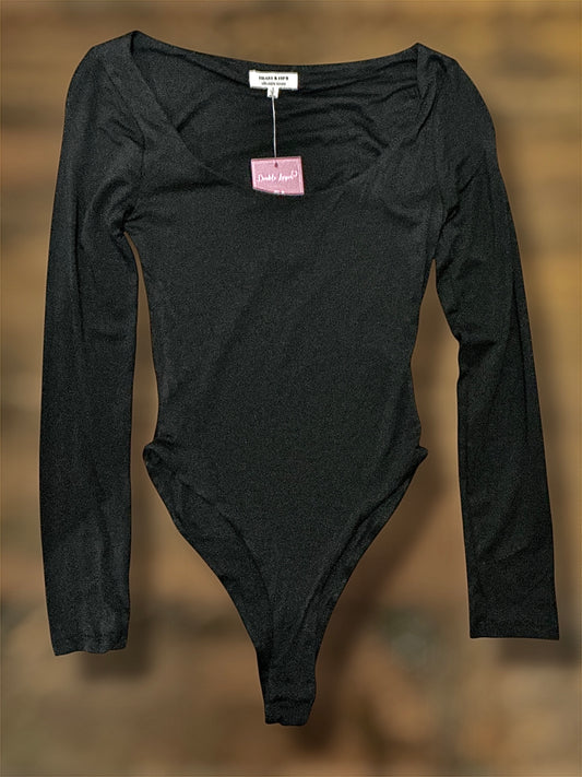 Black Double Layered Bodysuit