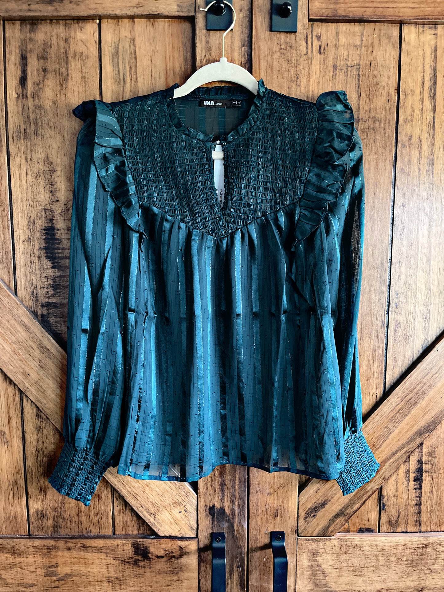 Emerald Green Sheer Top