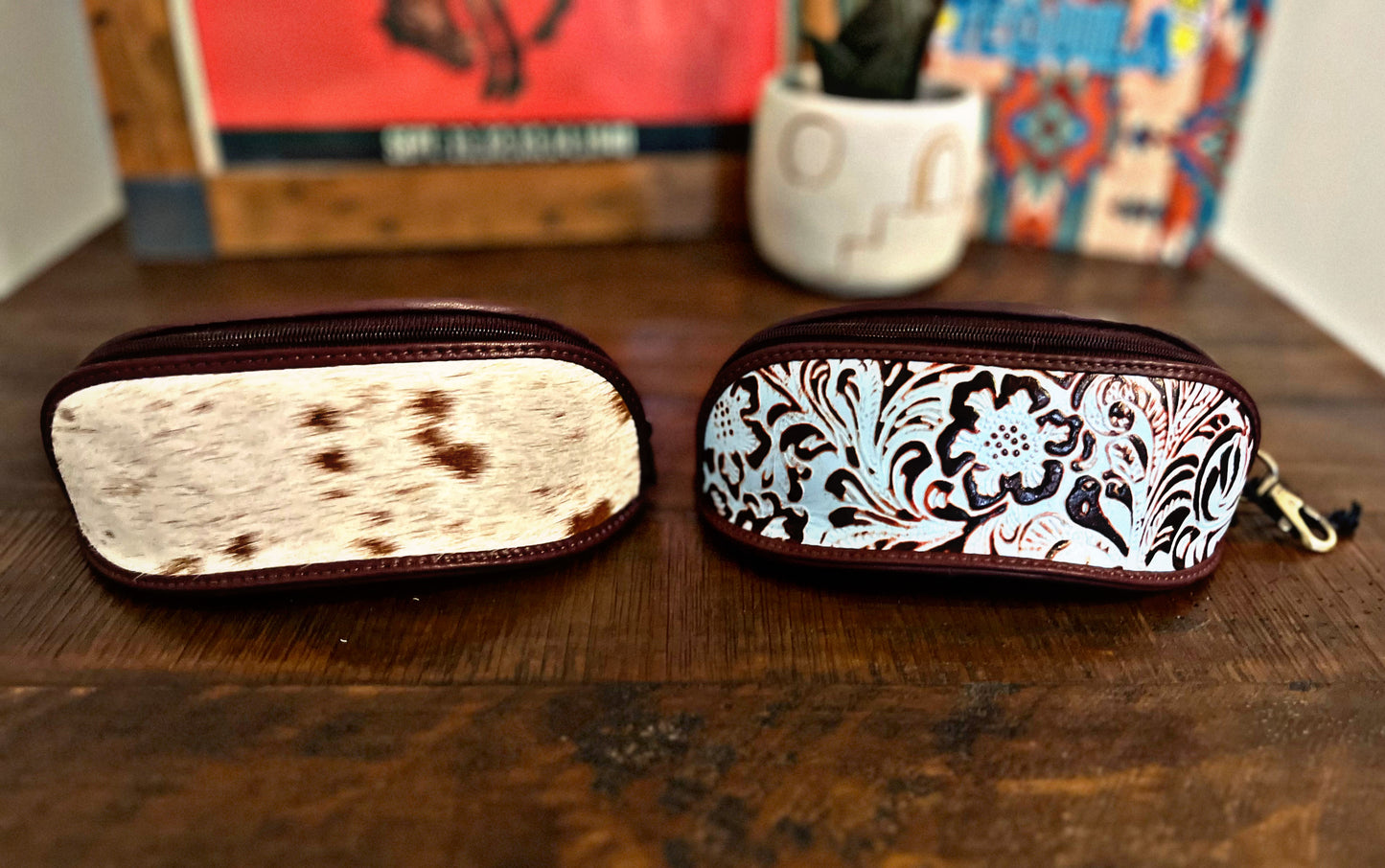 Myra Cowhide/Leather Sunglass Cases