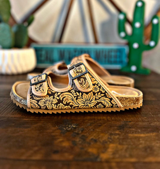 Tan Tooled Sandals by Very G