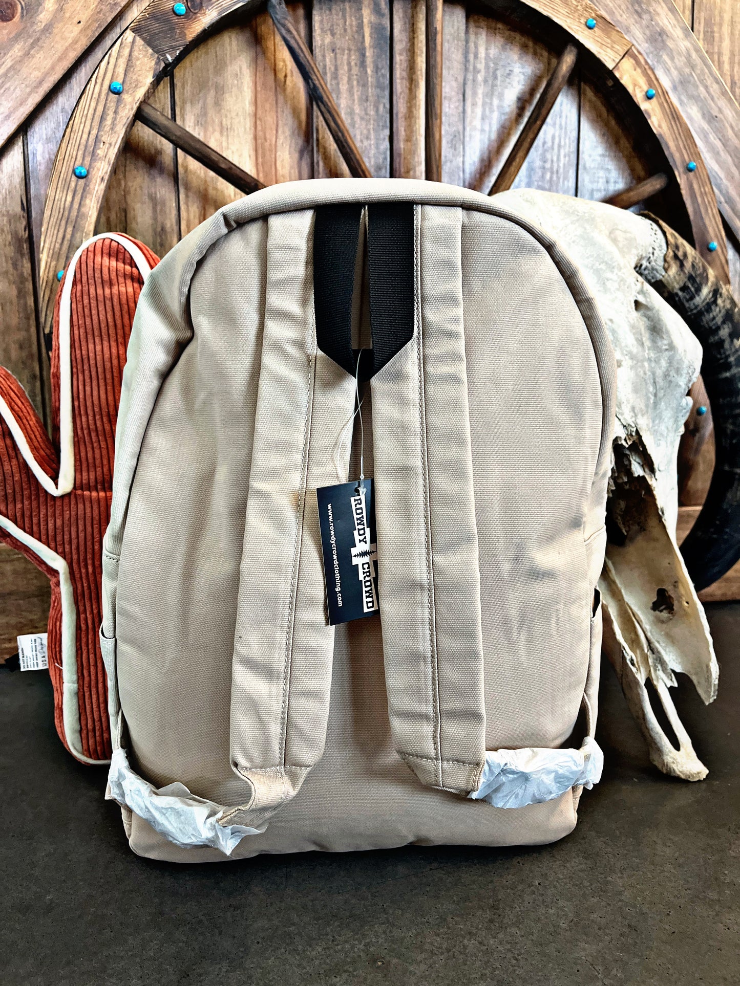 Beige Bucking Horse Backpack