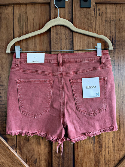 Cabernet Washed Shorts