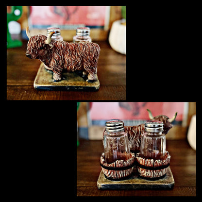 Highland Cow Salt and Pepper Shakers