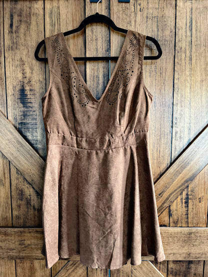 Brown Suede Dress