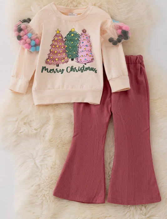 Merry Christmas Little Girls Outfit