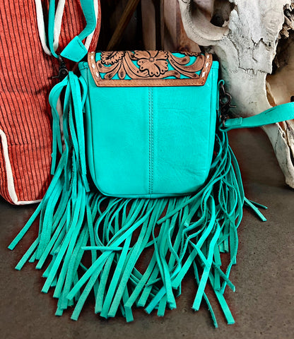 Real Leather Fringe Purse