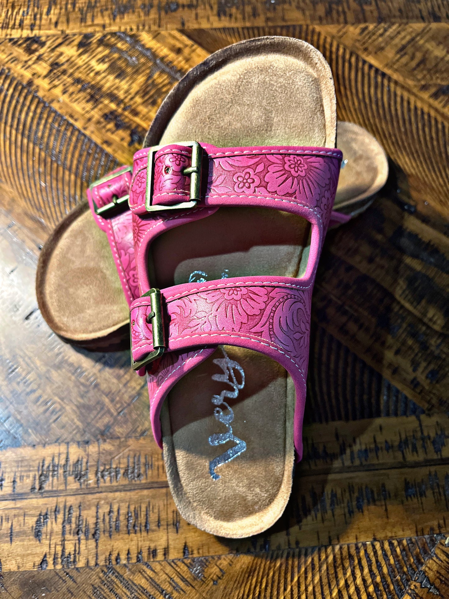 Berry Tooled Sandals