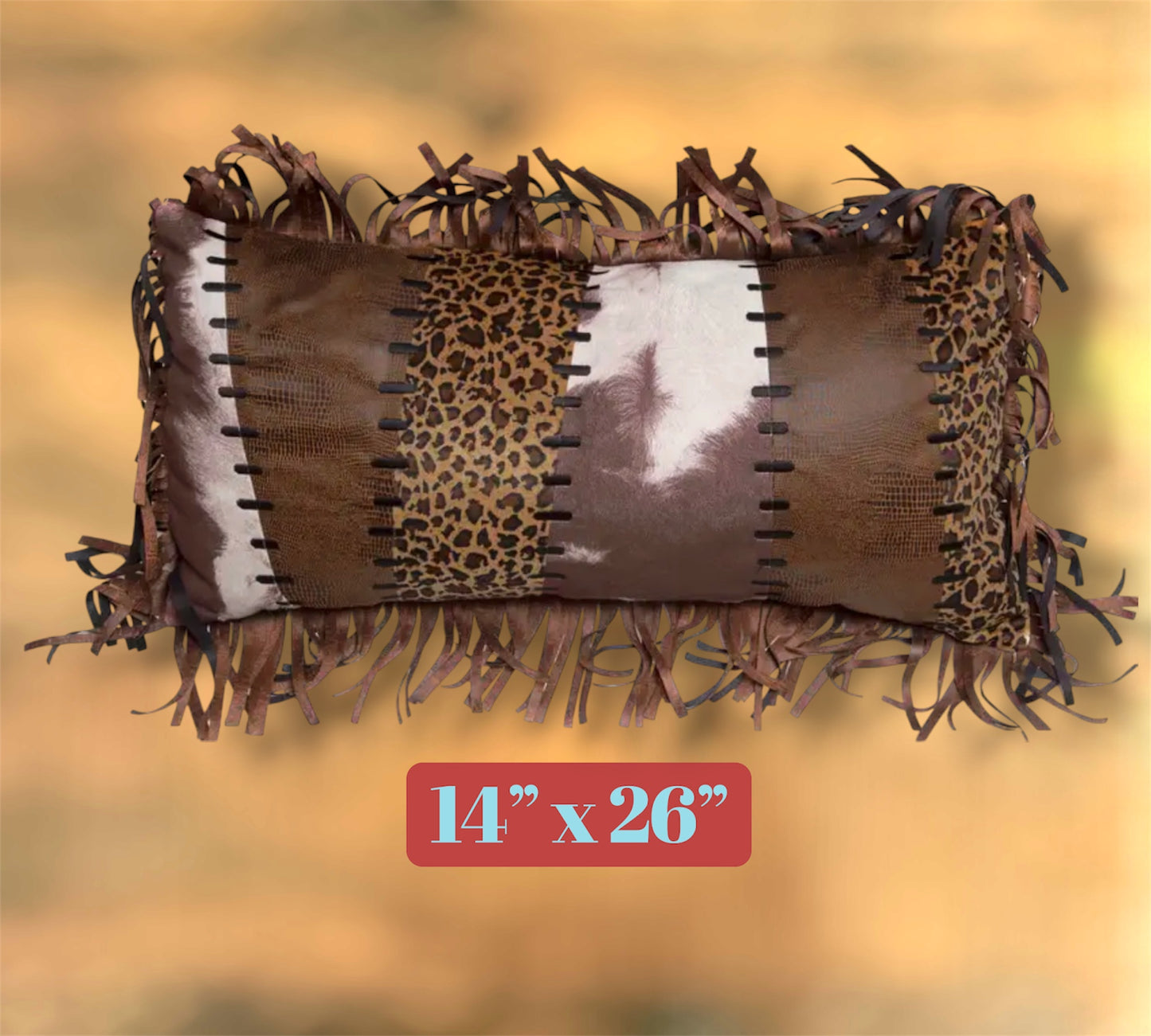 Wrangler Fringed Patch Pillow