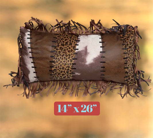 Wrangler Fringed Patch Pillow