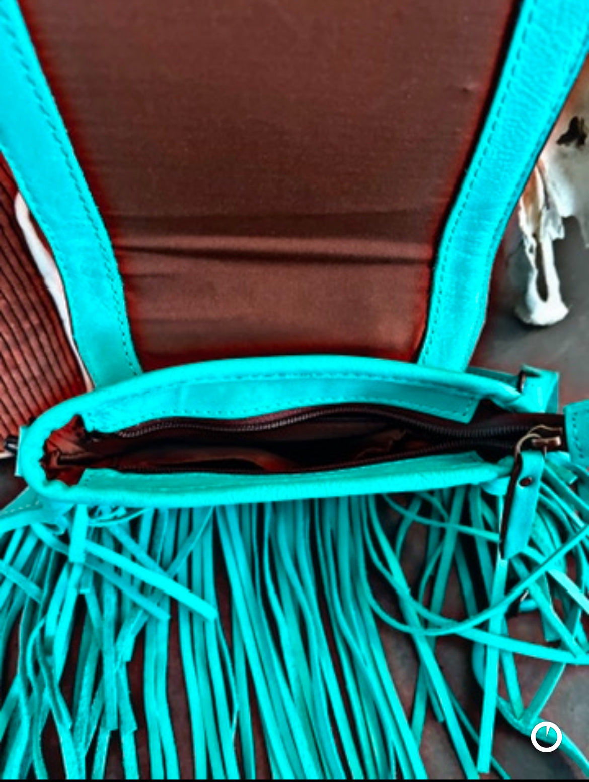 Real Leather Fringe Purse