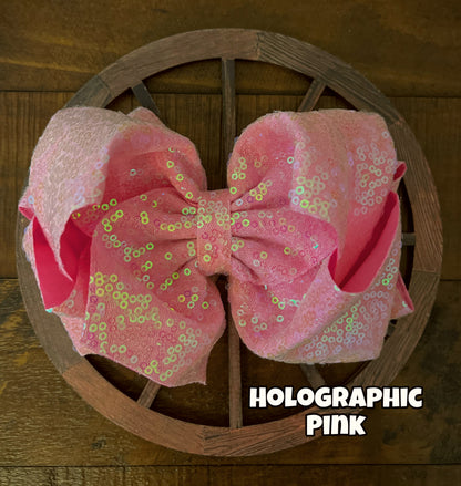 6.5” Double Layer Sequin Hair Bows