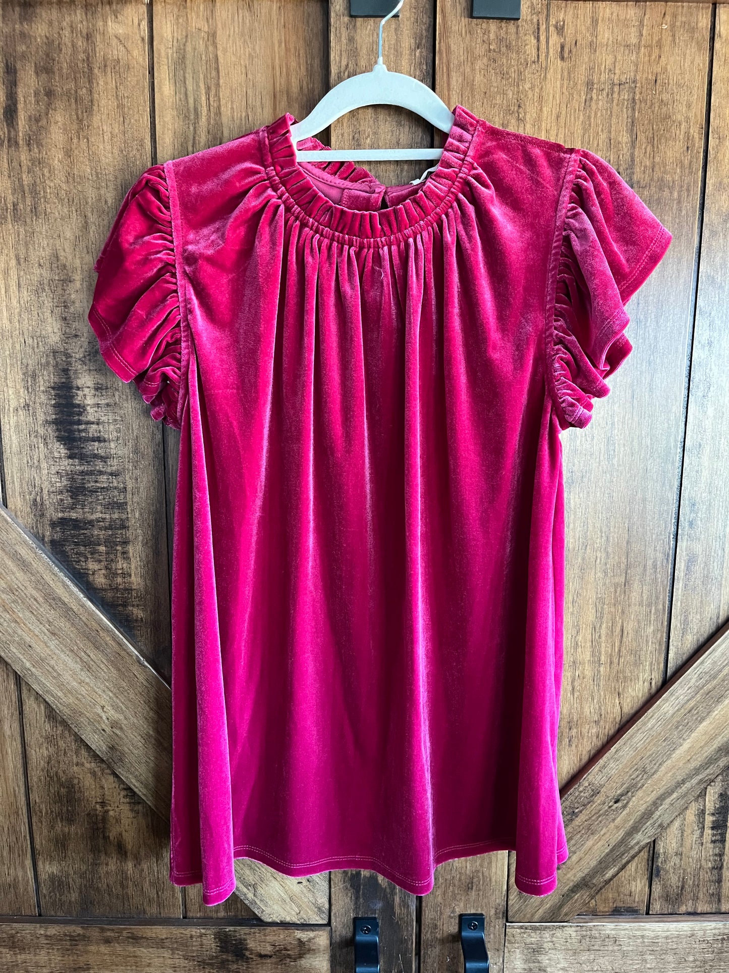 Pink Velvet Top