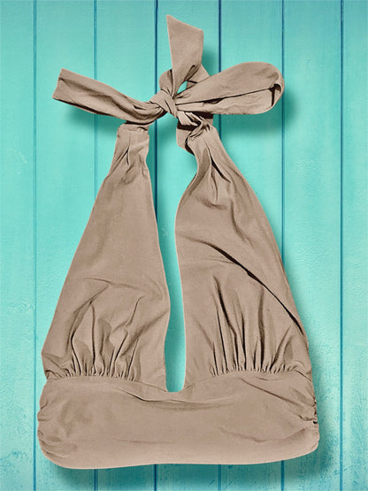 Light Mocha Halter Top