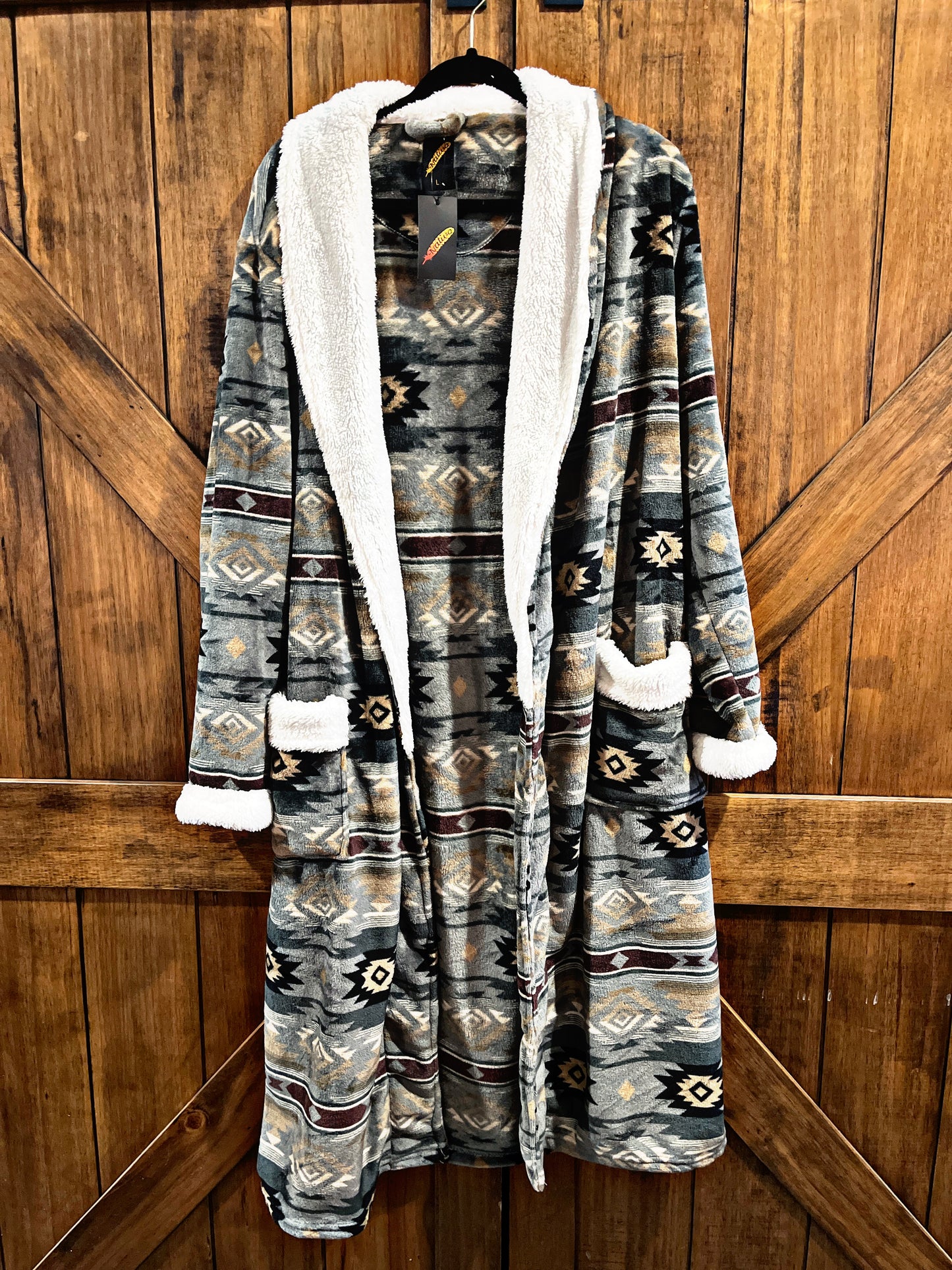 Gray Southwest Robe