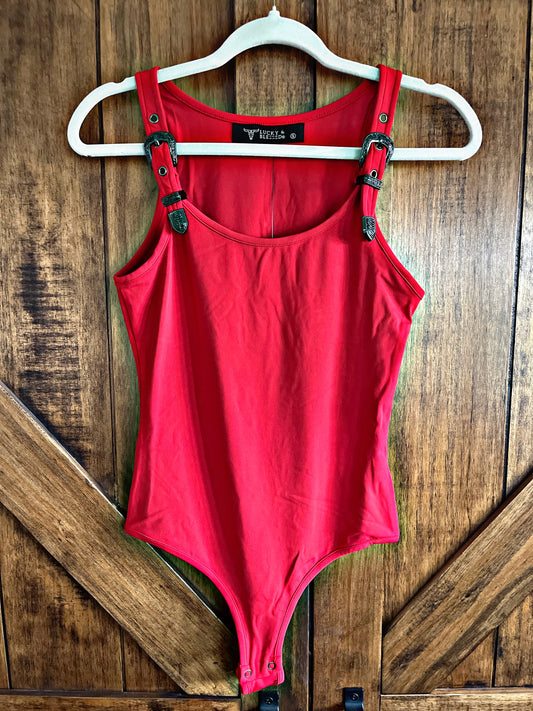 Red Buckle Bodysuit