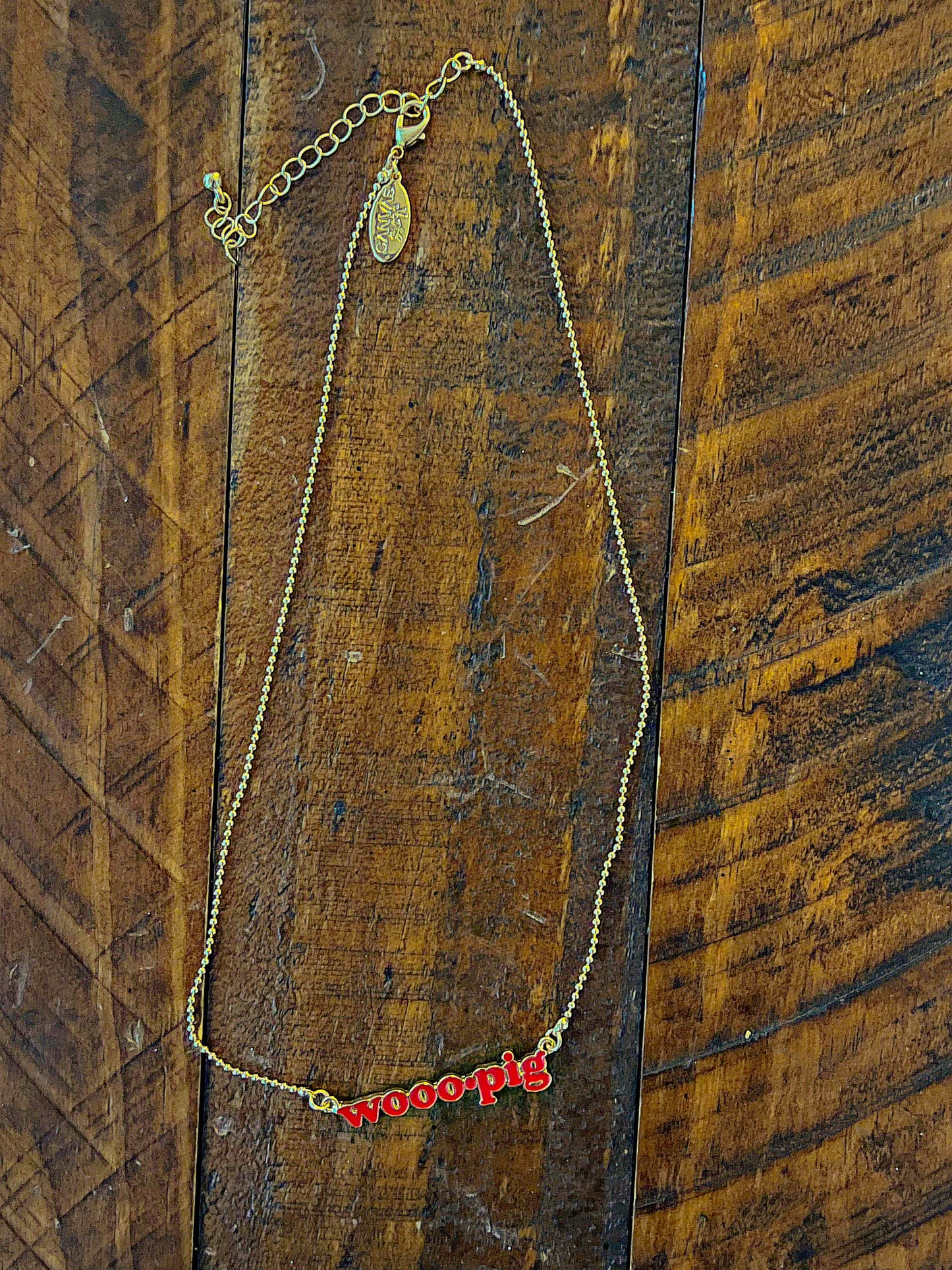 Arkansas Razorbacks “Wooo Pig” Necklace