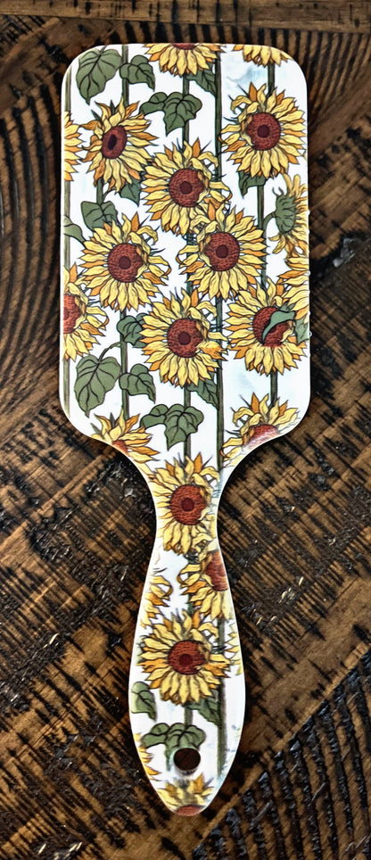 Western Print Paddle Hair Brushes