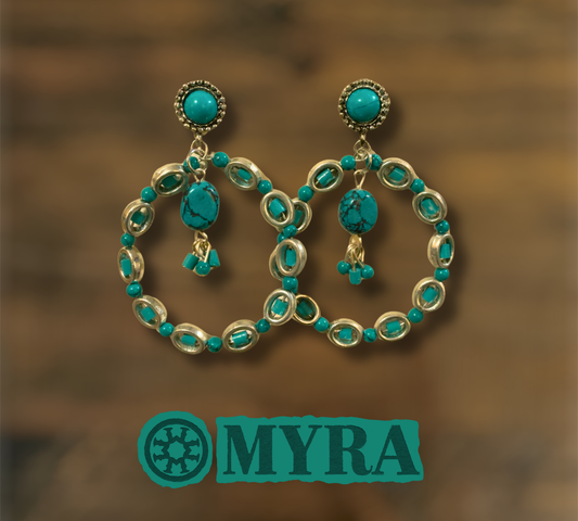 Sierra Vein Blue Turquoise Earrings