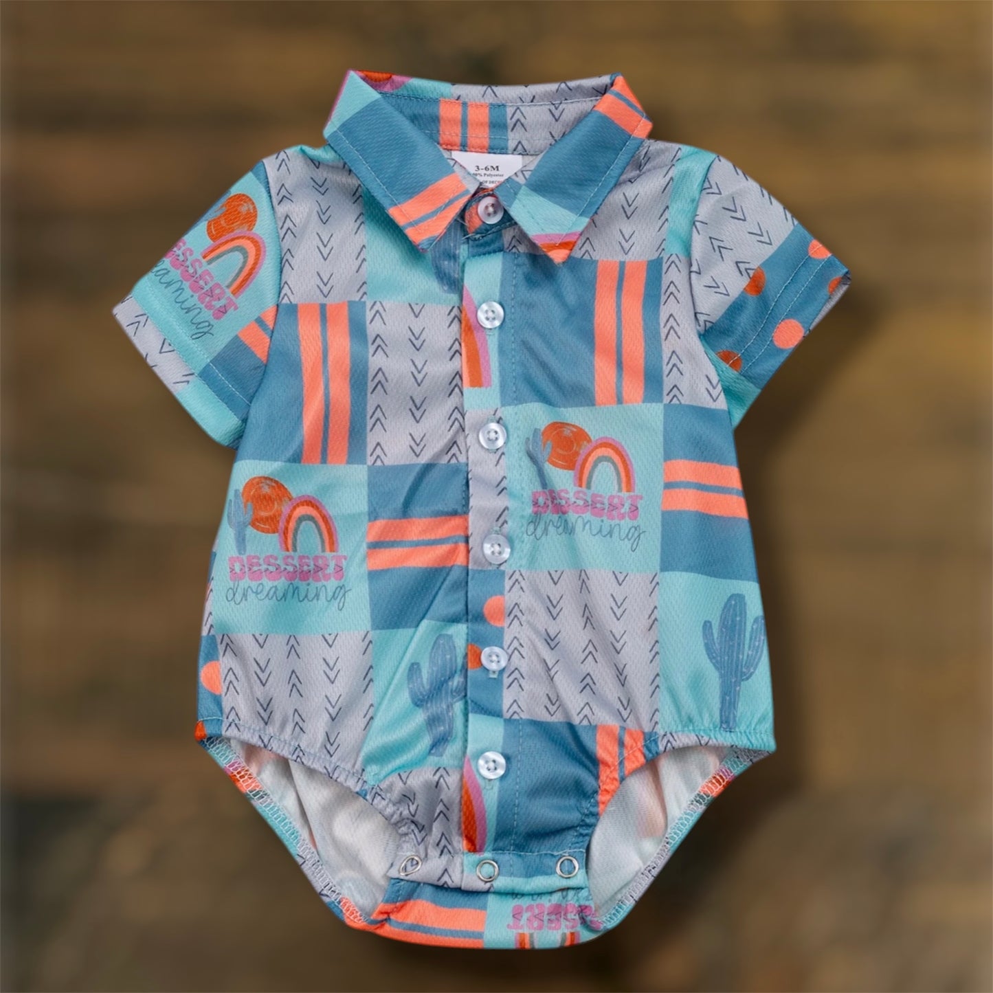 Cactus Button Up Onesie