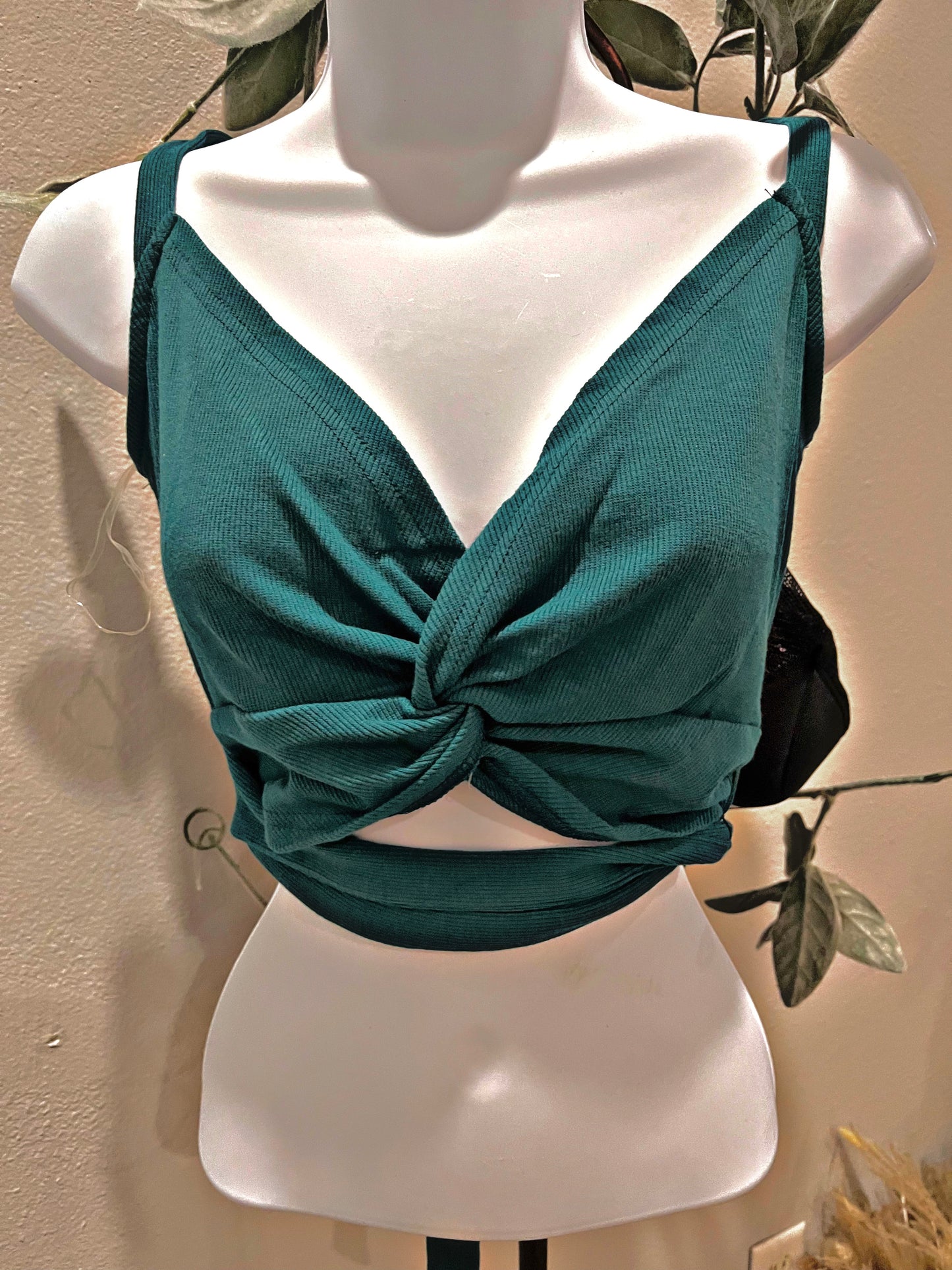 Green Tie Back Top