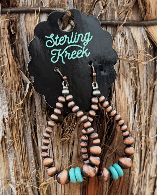 Copper Bead Earrings