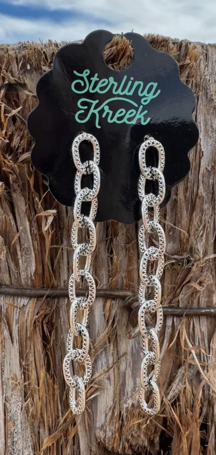 Silver Linked Earrings