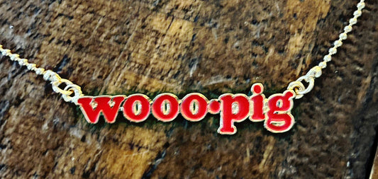 Arkansas Razorbacks “Wooo Pig” Necklace