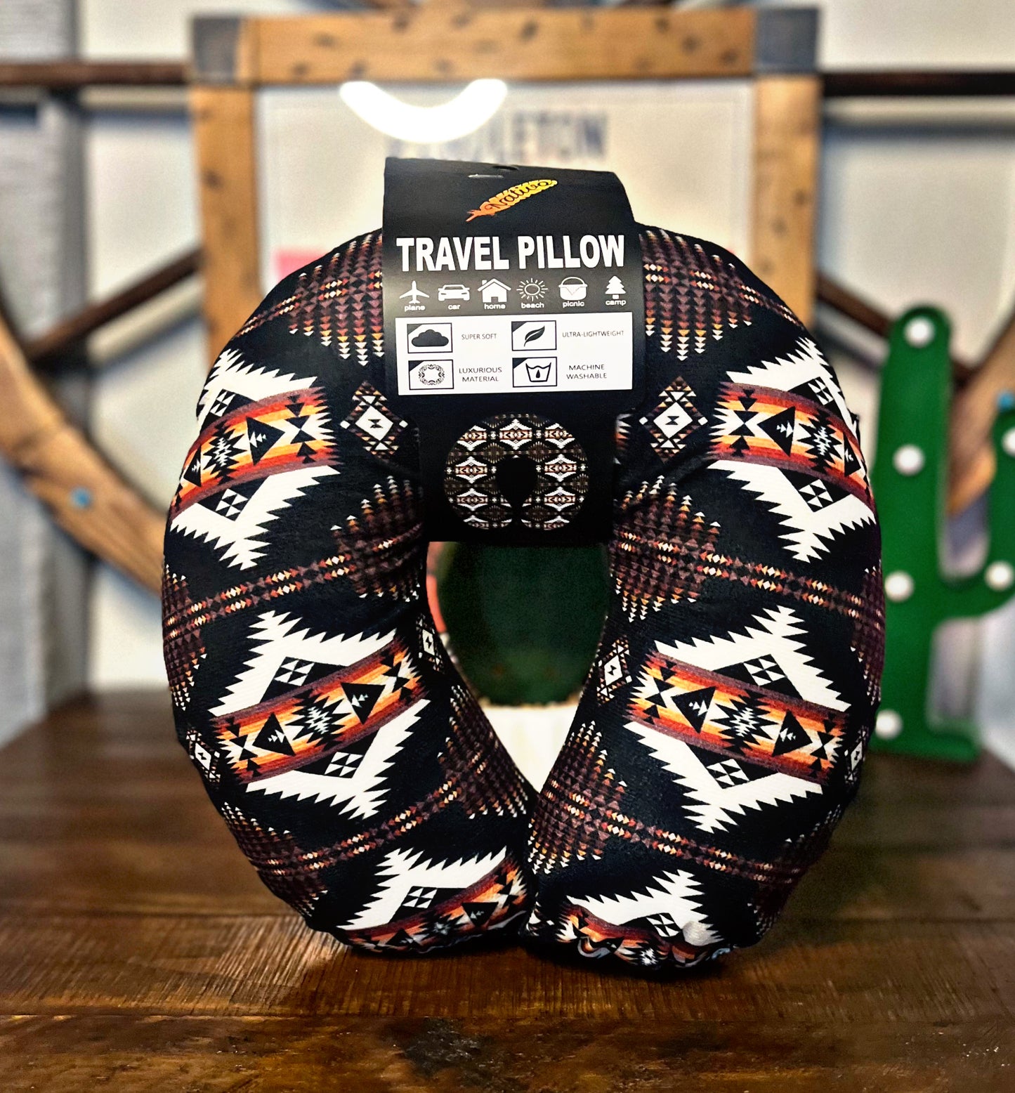 Aztec Print Travel Pillow