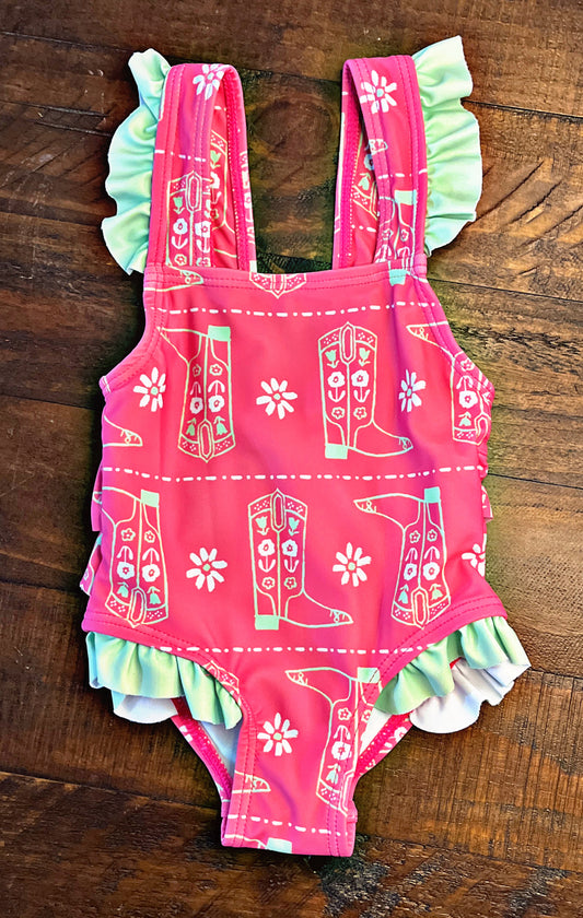 Pink Boot Swimsuit