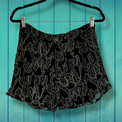 Embroidered Western Shorts