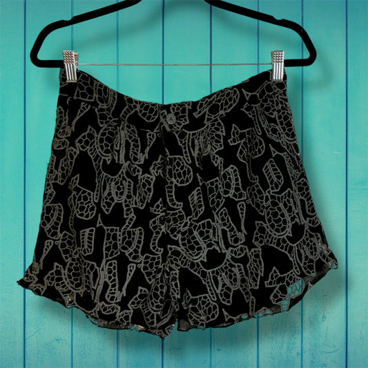 Embroidered Western Shorts