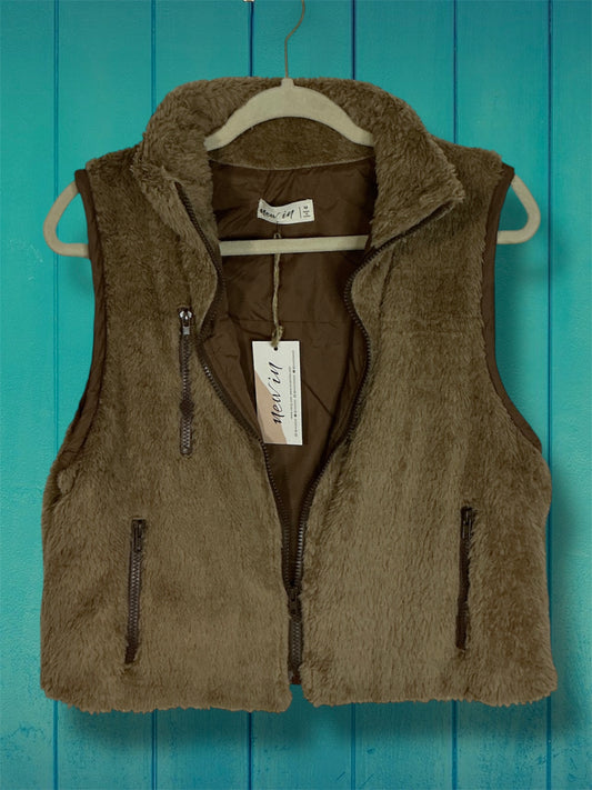 Mocha Faux Fur Vest
