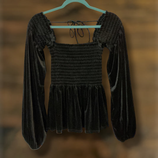 Black Velvet Top