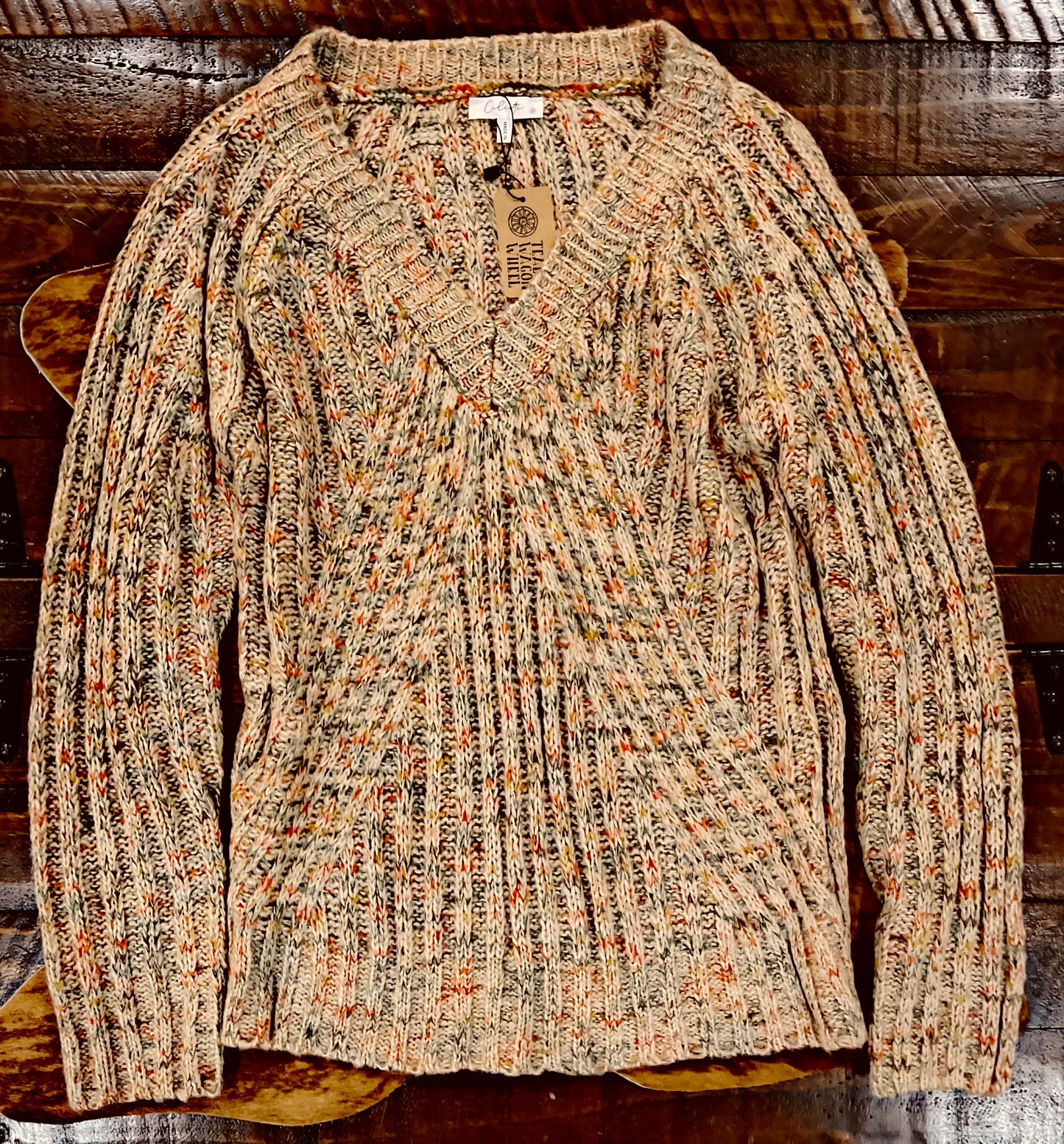 Taupe/Multicolored Sweater