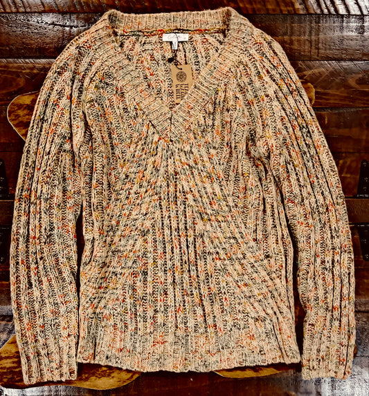 Taupe/Multicolored Sweater