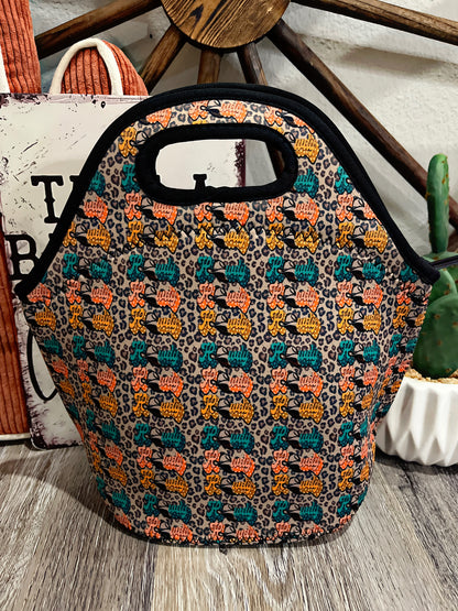 Western Print Lunch Totes