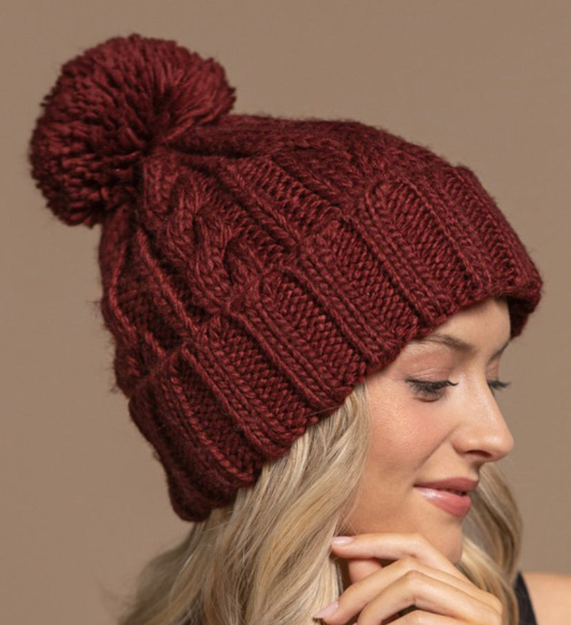 Burgundy Beanie