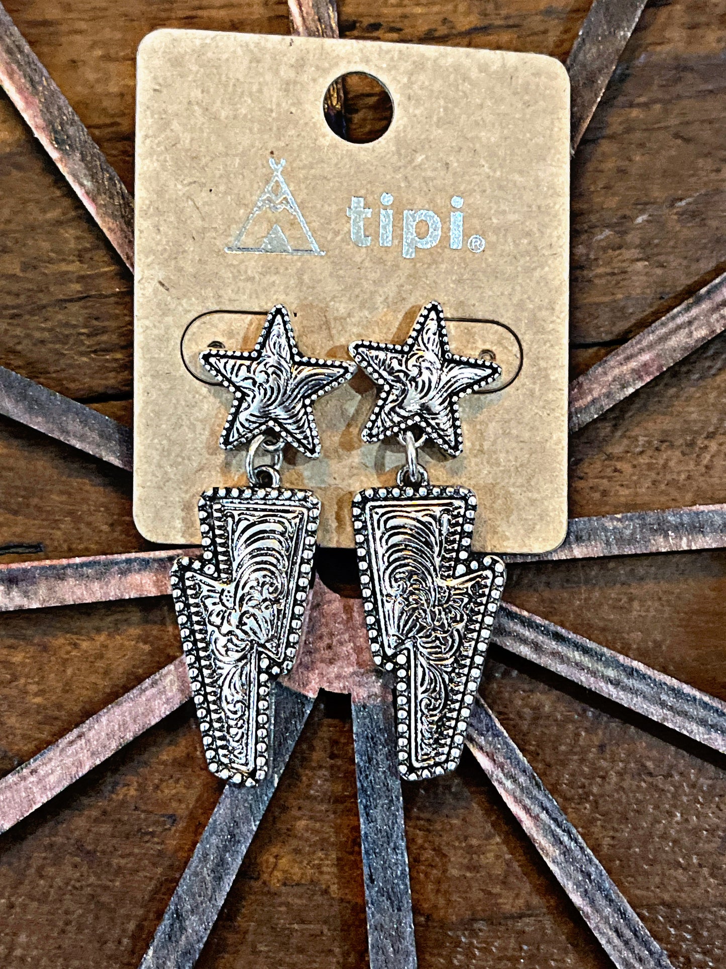 Western Designed Tooled Earrings