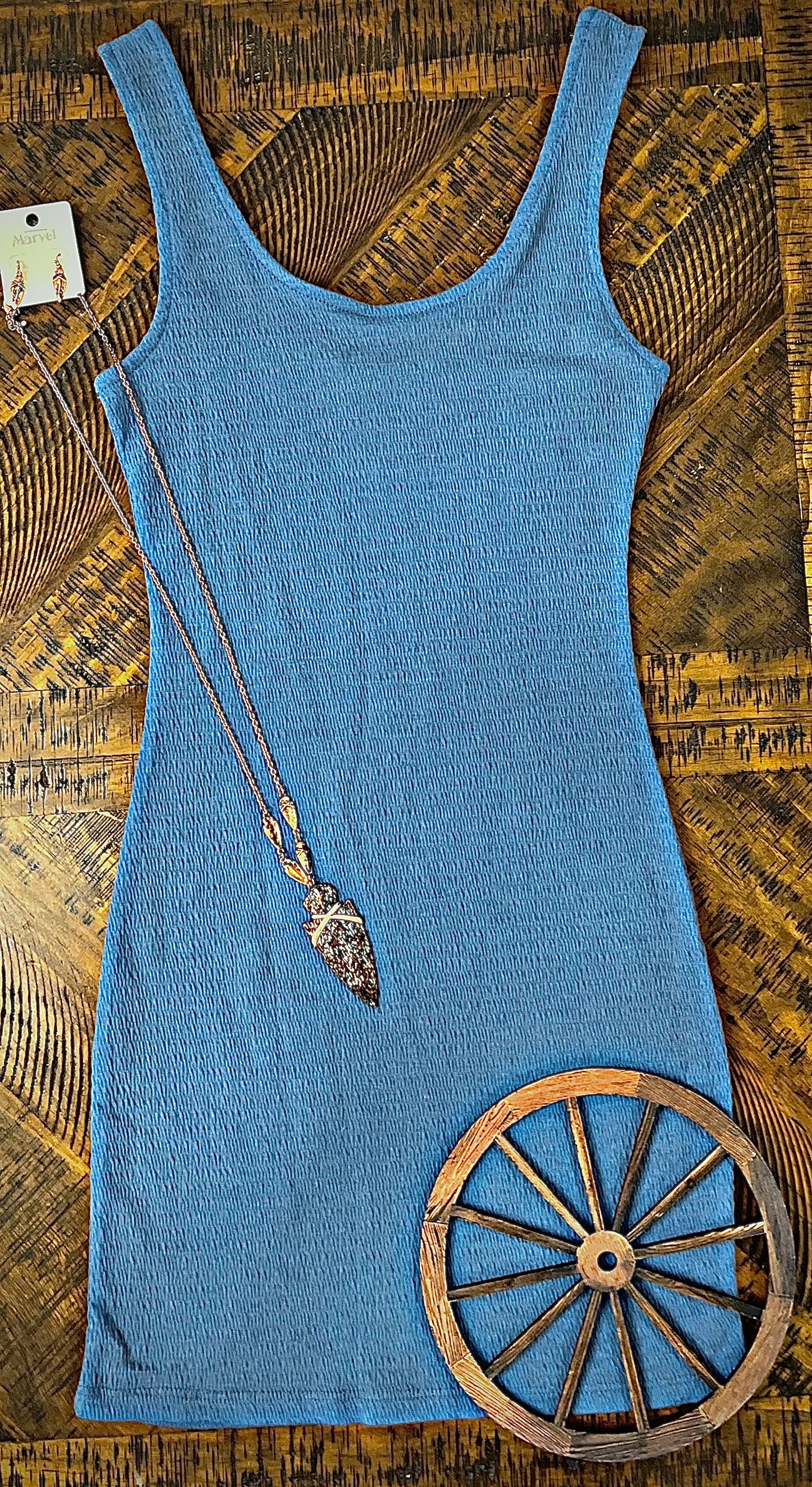 Blue Stone Bodycon Dress