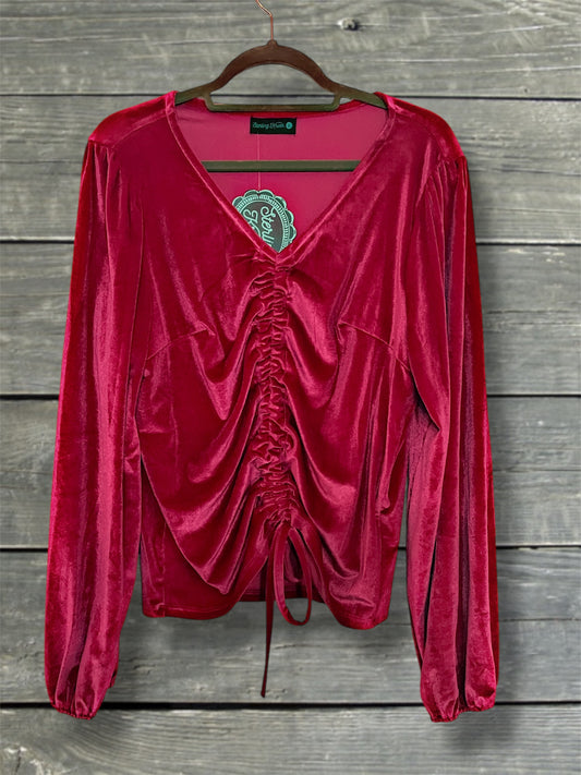 Pink Velvet Top