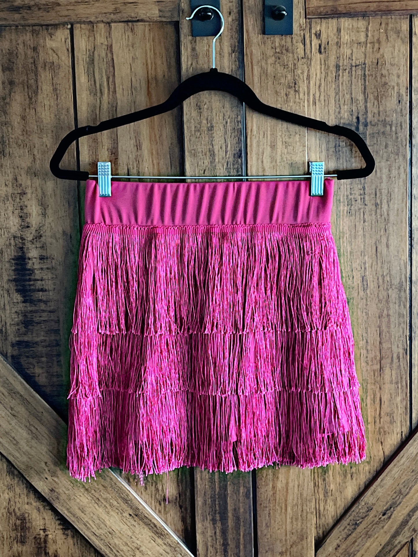 Pink Fringe Skirt