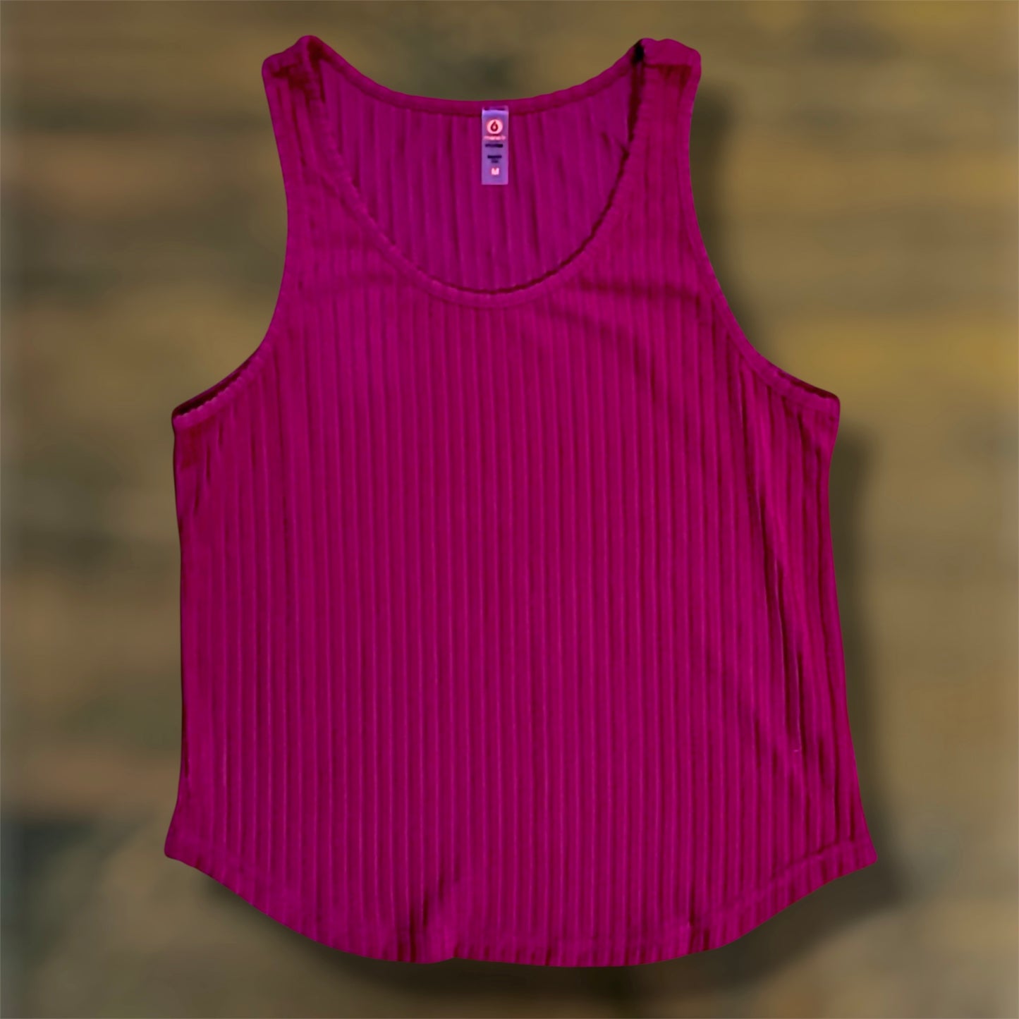 Plum Pink Ribbed Tank