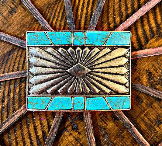 Turquoise Stone Belt Buckle