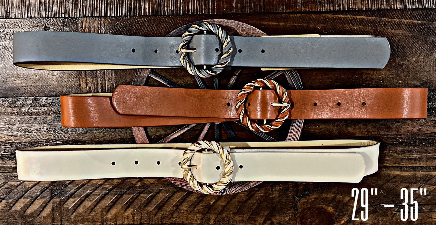 Set of 3 Gold Twist Buckle Belts