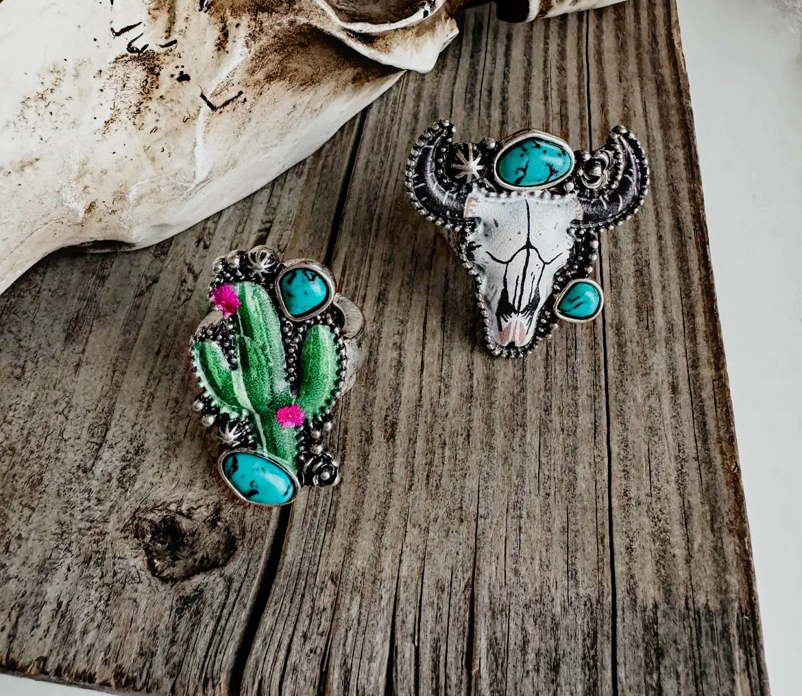 Western Stretch Band Rings