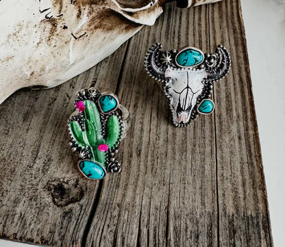 Western Stretch Band Rings