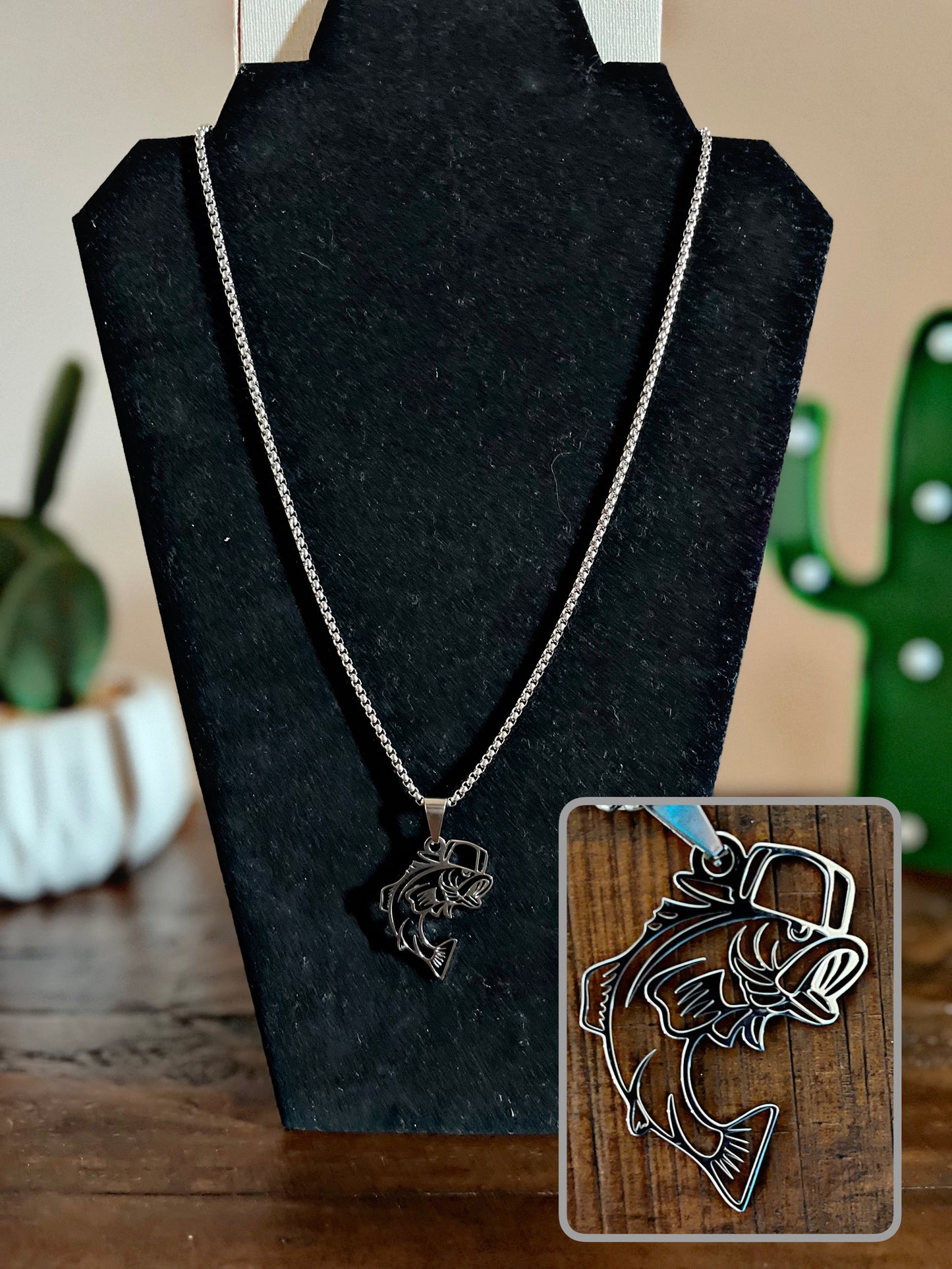 Stainless Steel Bass Necklace
