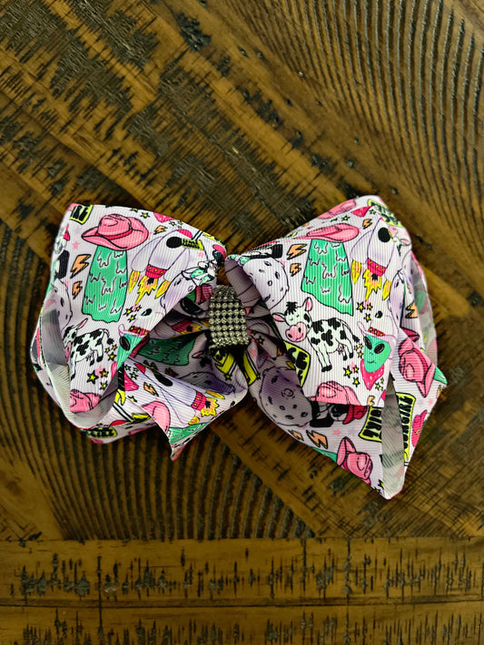 Space Cowgirl Clip Bow