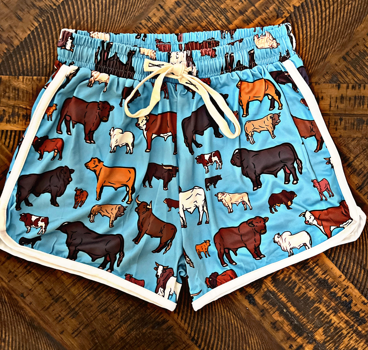 Blue Cow Shorts