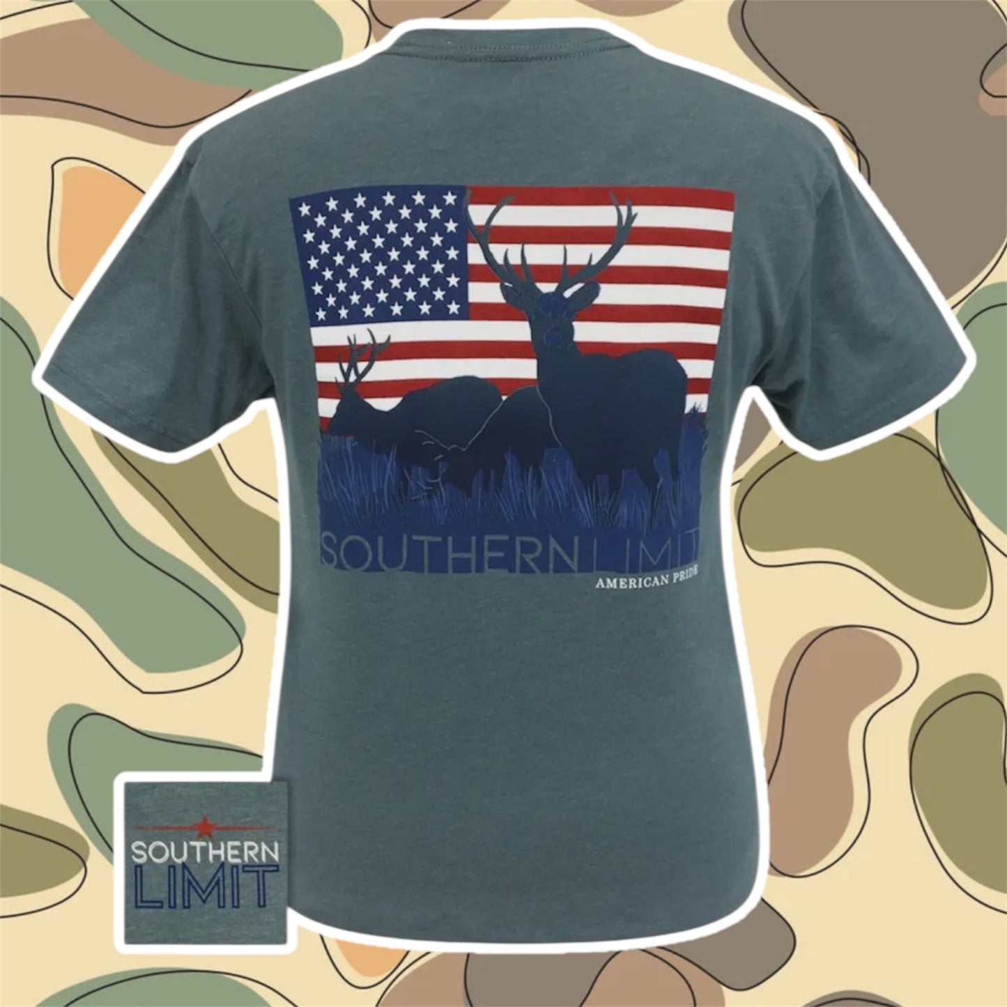 Men’s Buck and Flag T-Shirt